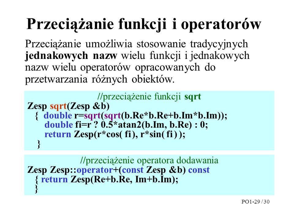 Programowanie Obiektowe Ppt Pobierz